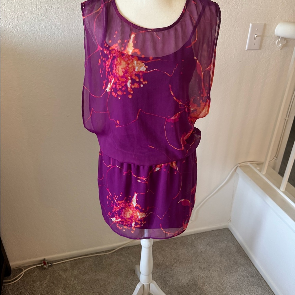 Express Magenta Sheer Blouse | XS-S